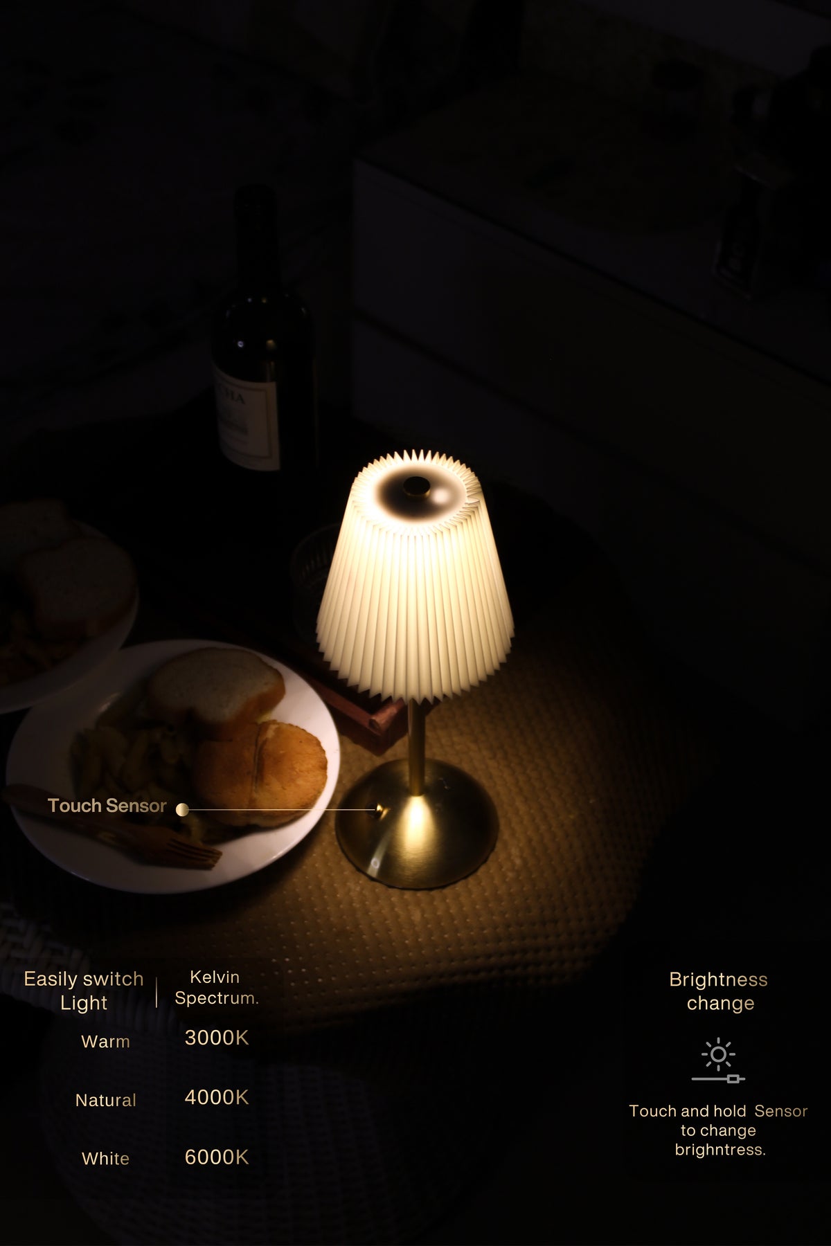 Willow Whimsy Metal Lamp - Touch Sensor