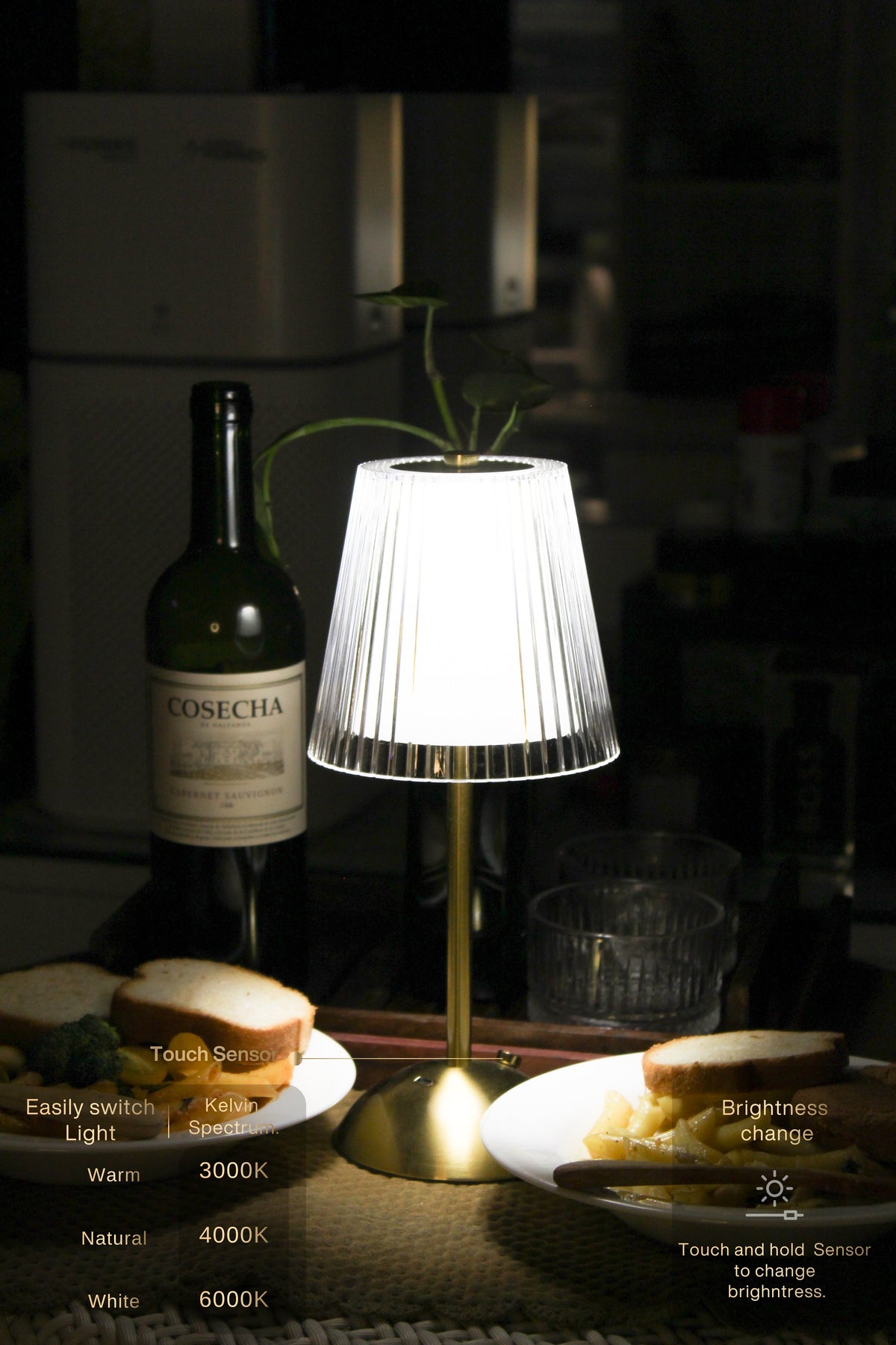 Prism Glaze Metal Lamp - Touch Sensor