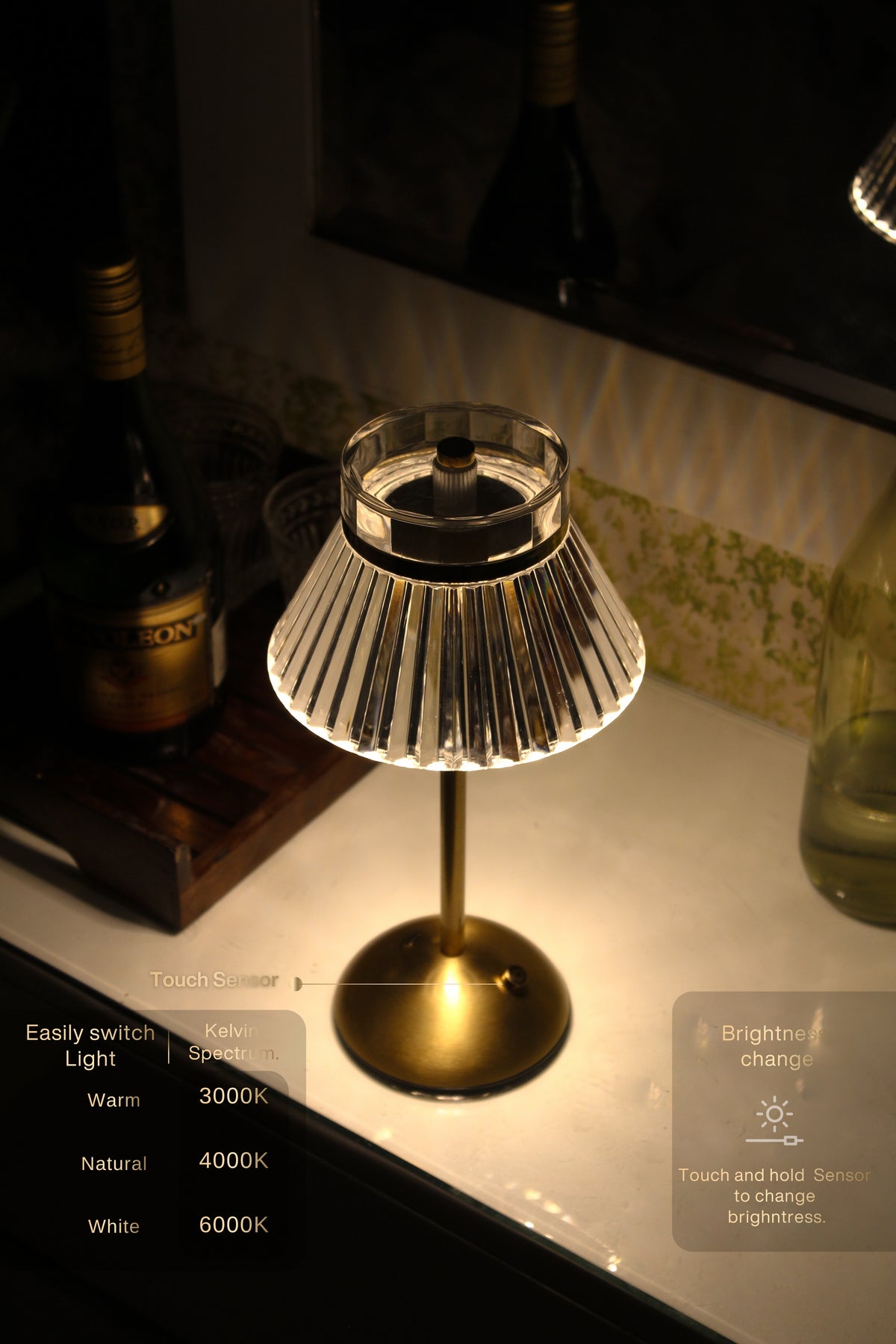 The Lucid Luxe Metal Lamp -  Touch Sensor