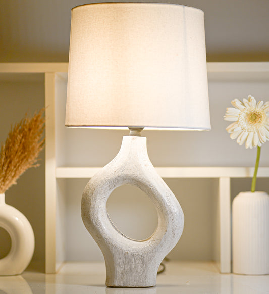 Garnish's Whitewood Vintage Wooden Table Lamp