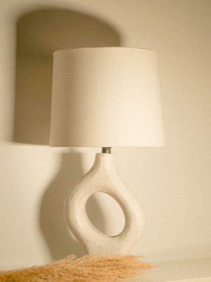 Garnish's Whitewood Vintage Wooden Table Lamp