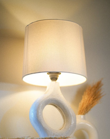 Garnish's Whitewood Vintage Wooden Table Lamp