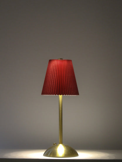 Close-up of the smooth matte texture and champagne gold accents of the Gazing Velvet Kasa.