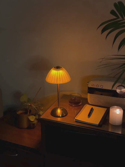 Lifestyle video showing the Aura Ember lamp  in a luxury hospitality setting.