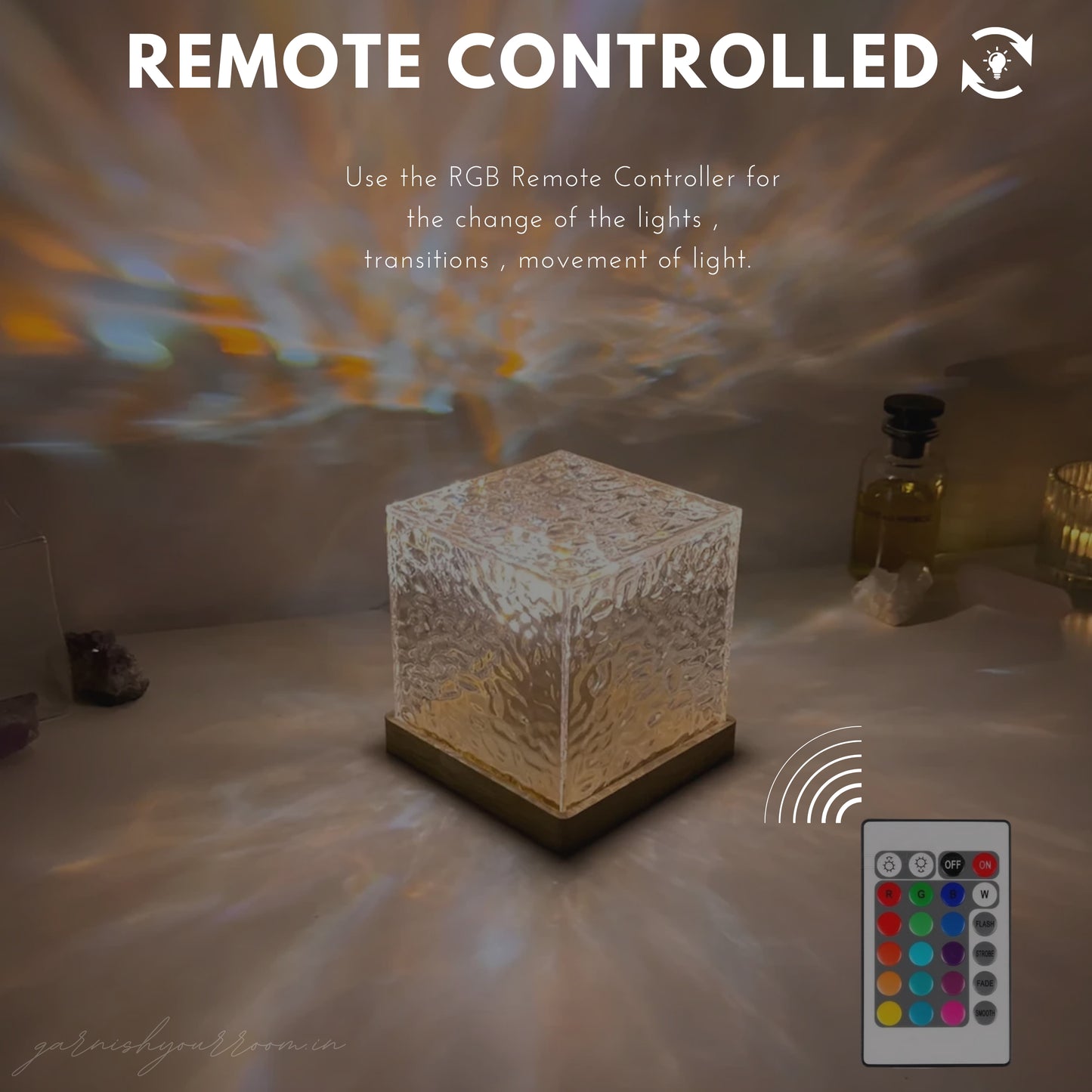 ROTIATING WATER RIPPLE ROOM AURA LAMP